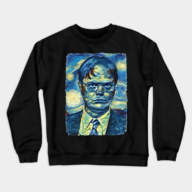 Dwight Schrute Van Gogh Style Crewneck Sweatshirt by todos